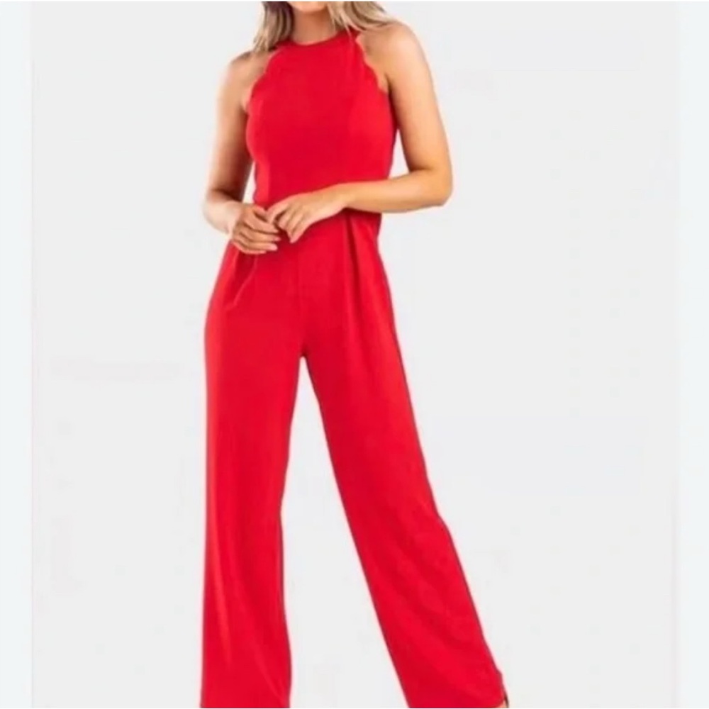 Francesca’s red jumpsuit XS NWT